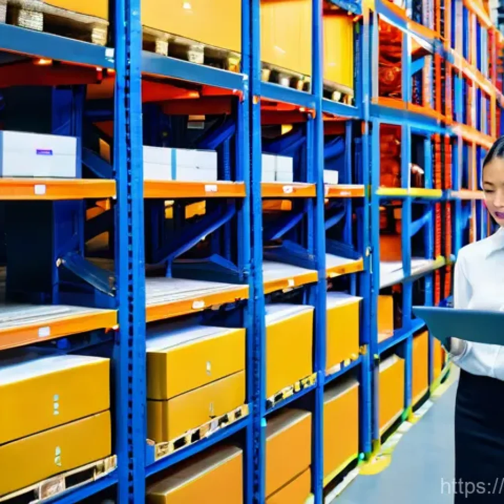 물류정보관리사와 ERP 시스템 활용법 - **リアルタイム在庫の可視化 (Real-time Inventory Visibility)**
    "A vibrant, modern logistics manager, a woman ...