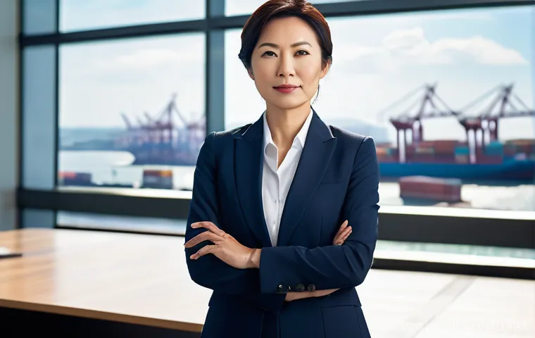 물류정보관리사 필기 시험의 난이도 분석 - **Prompt:** A bright, modern co-working space, designed for collaborative learning. Four Japanese pr...