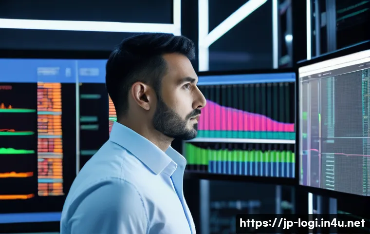 물류정보관리사 실무에서 중요한 데이터 관리 팁 - **Prompt 1: Data Discovery in a Modern Logistics Hub**
    A focused male logistics analyst, mid-30s...