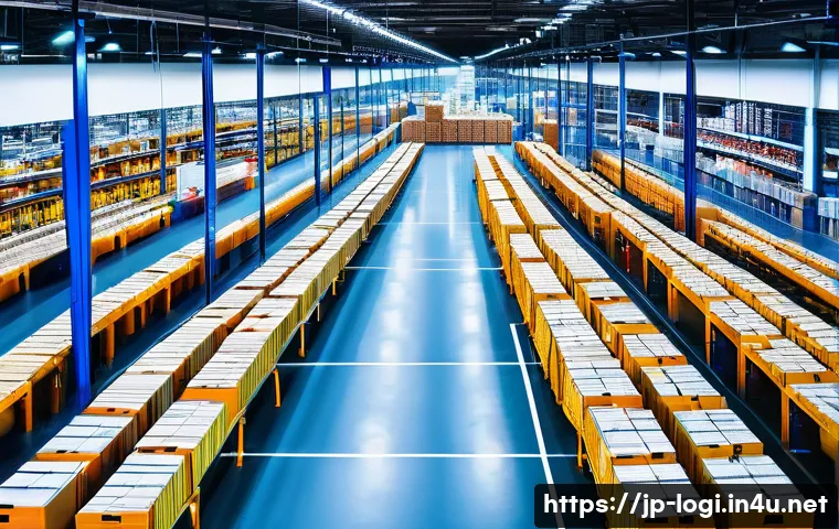 물류정보관리사 실무에서 중요한 KPI 관리 - A modern Japanese logistics warehouse interior bustling with staff using handheld barcode scanners a...
